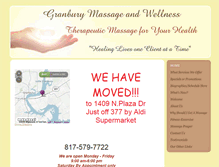 Tablet Screenshot of granburymassageandwellness.com